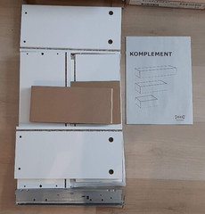 IKEA KOMPLEMENT White Drawer 302.467.22 with rails 19 5/8×13 3/4″ New (one)