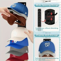 Hat Rack Cap Organizer Hanging Baseball Hat Storage Rack for Closet Door Wall