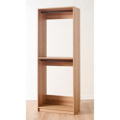 Prosper 32 In. W Oak Tower Unit 1-Shelf 2 Rods Wood Closet System