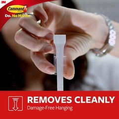 2 Packs 3M Command 4 Large Designer Hooks & 6 Adhesive Strips Per Pack Max 5 lb