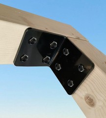 Heavy Duty Alloy Steel Corner Beam Brackets 6x6x5 Inch Mantel Support 2 PCS