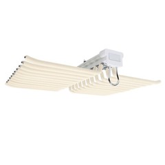 23.2*18.1*3.7in Beige Pull Out Trousers Rack 22 Arms Steel Pull Out Pants Rack