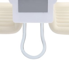 23.2*18.1*3.7in Beige Pull Out Trousers Rack 22 Arms Steel Pull Out Pants Rack
