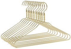 Beautiful Gold Aluminum Metal Suit Hangers Heavy Duty Coat Hangers (100 Pack …