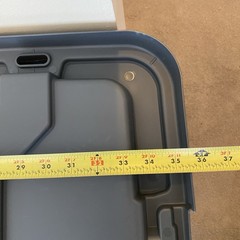 Sterilite Grey 35.5” x 21” Stackable Storage Tote Locking Lid ONLY Rectangular