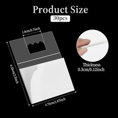 30pcs Adhesive Picture Hangers Plastic Sawtooth Hanger White
