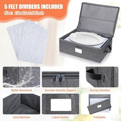 3 Pcs Platter Storage Case China Storage Container Stackable China Boxes Hard…