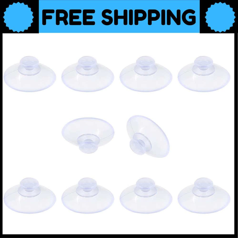 10 Pack 20mm Suction Cups for Glass Table Tops, Rubber Transparent Sucker Pads..